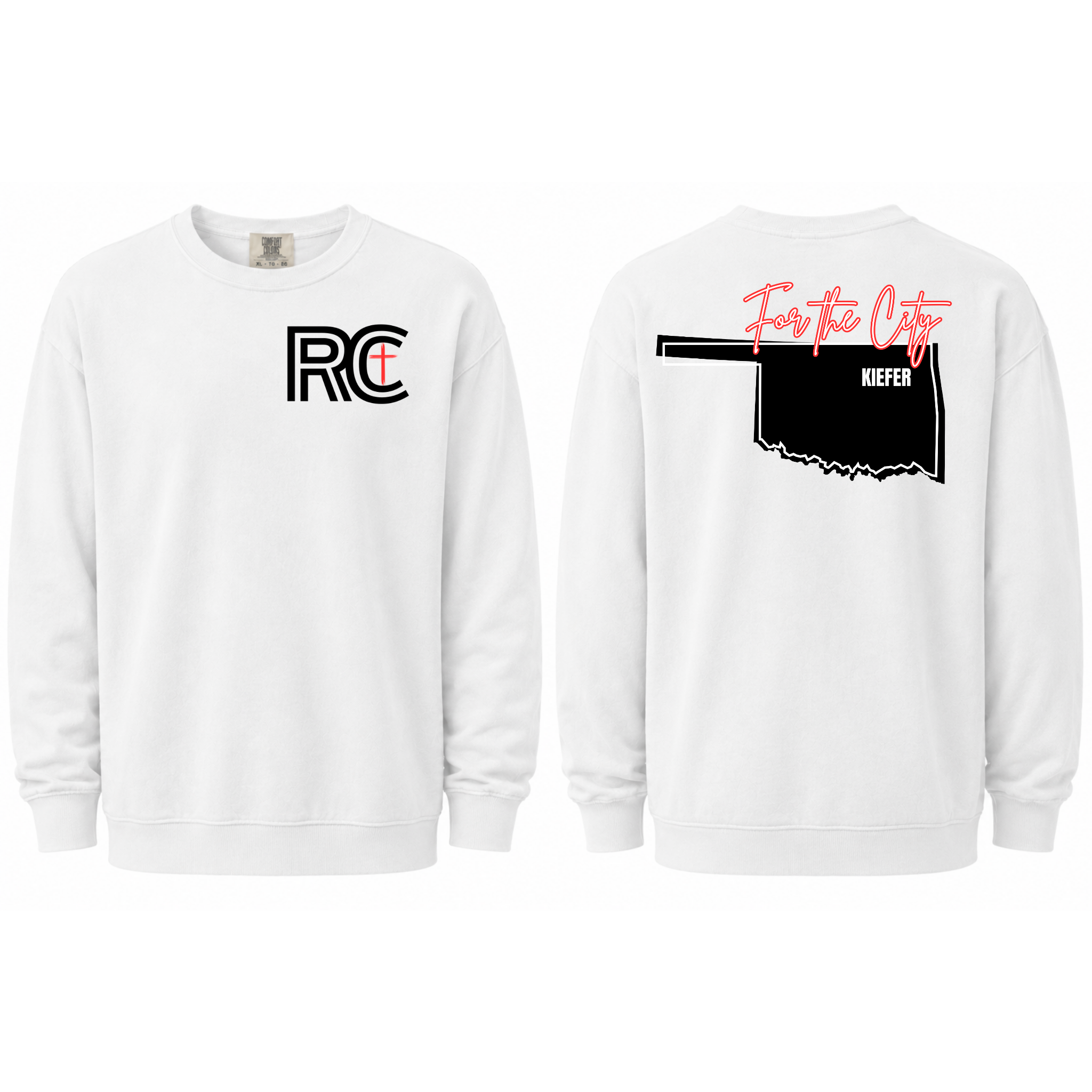 For the City Kiefer white crewneck