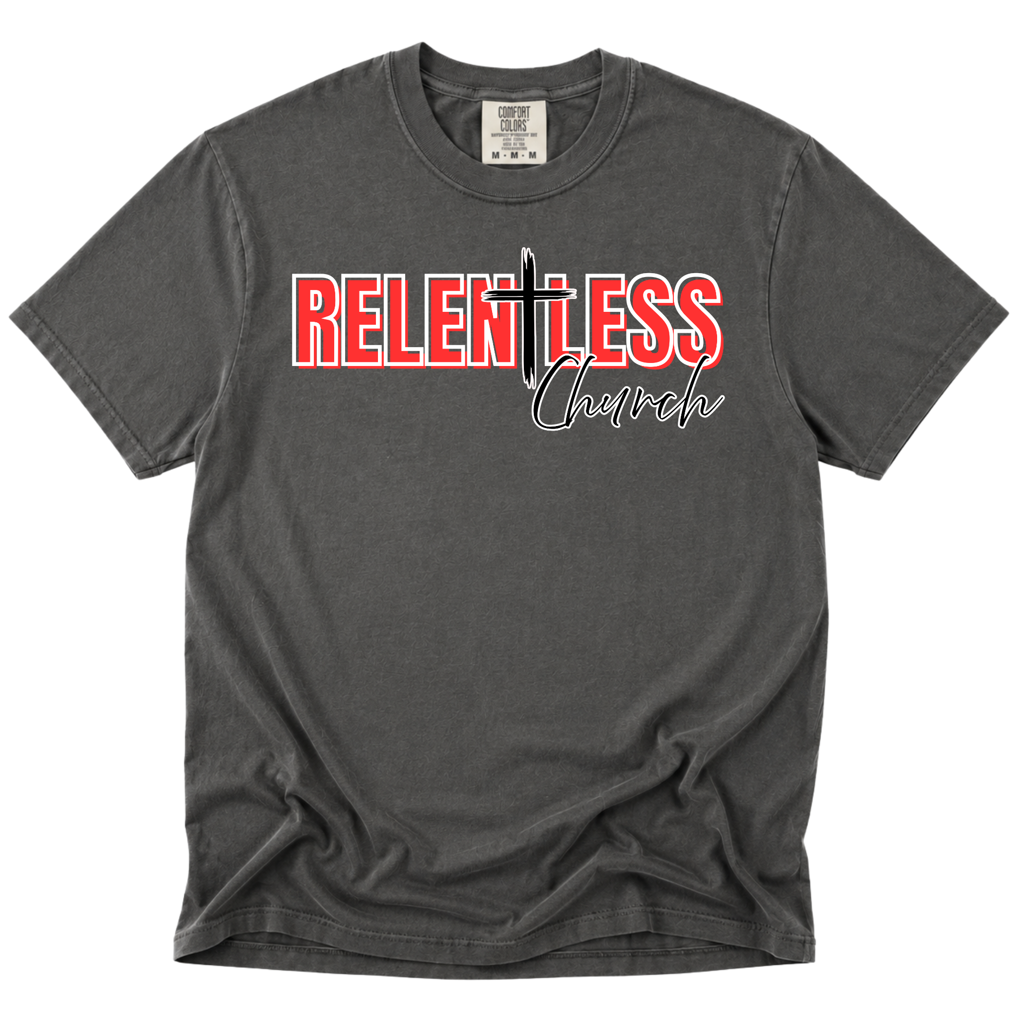 Relentless Church cross graphic tee